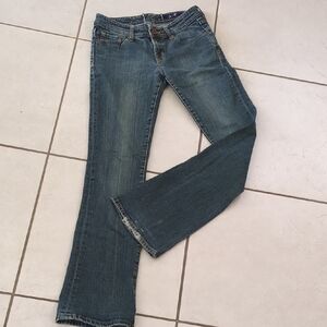 7 For All Mankind Blue Boot Cut Jeans